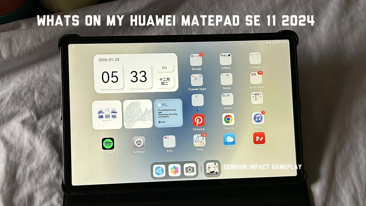 What’s on My Huawei MatePad SE 2024? (Apps + Genshin Gameplay 🎮)