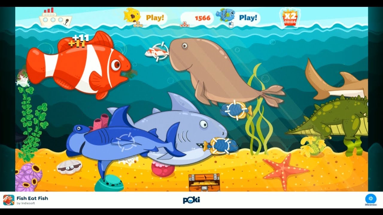 Fish Eat Fish ||Score 1623 || POKI ||