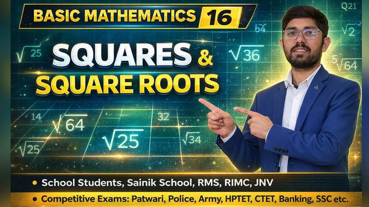 Basic Mathematics 16 | Squares and Square Roots