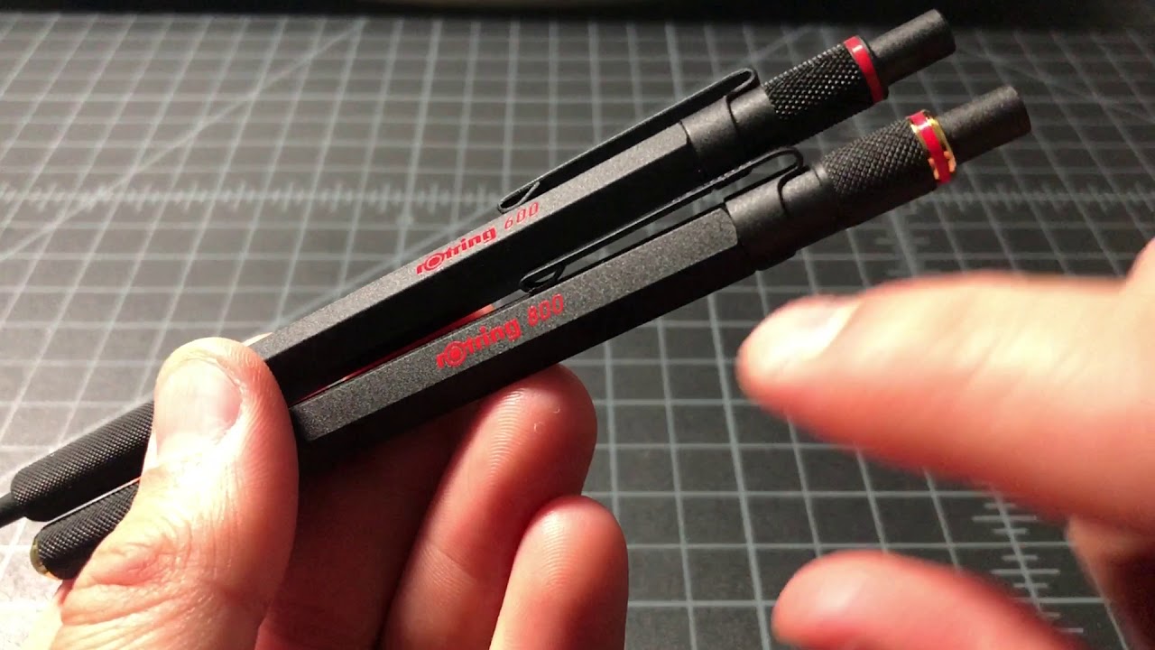 Сравнение шариковых ручек Rotring 600 и Rotring 800