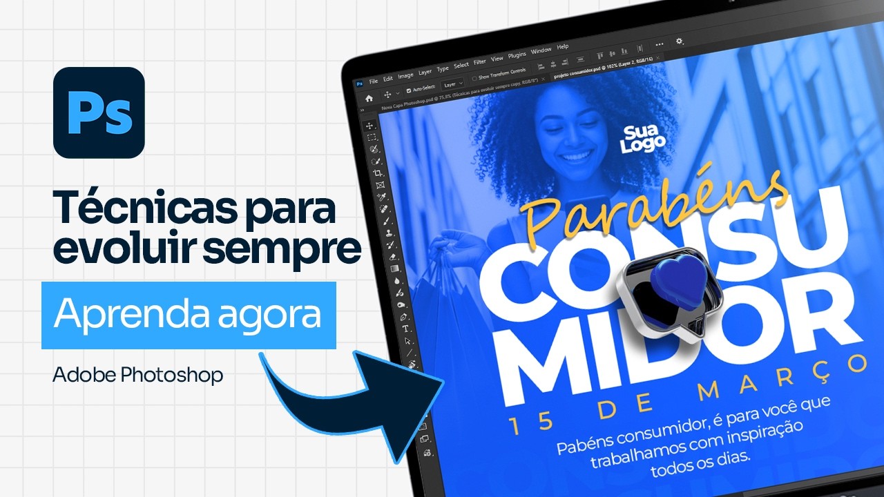 Arte para DIA DO CONSUMIDOR no Photoshop | Tutorial Completo 2026