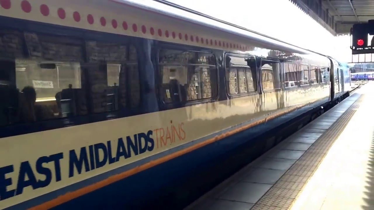 East Midlands Trains HST Power Cars 43075+43047 At Sheffield From Leeds To London ST Pancras