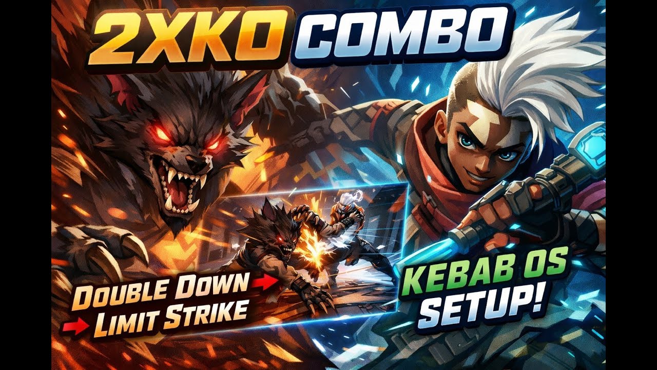2XKO Ekko Warwick combo Kebab OS setup | Double Down → Limit Strike