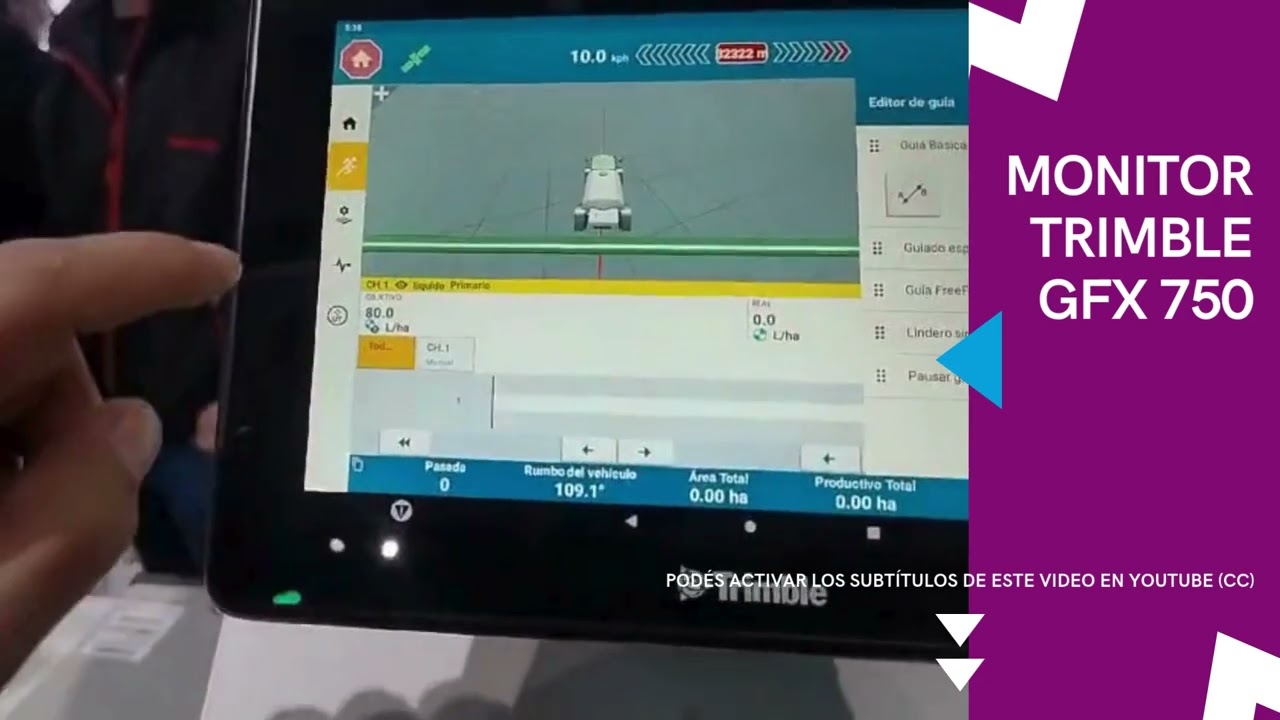 Tutorial Mapeo Digital de Malezas xarvio&reg; - Monitor TRIMBLE GFX 750: Superposiciones y latencia