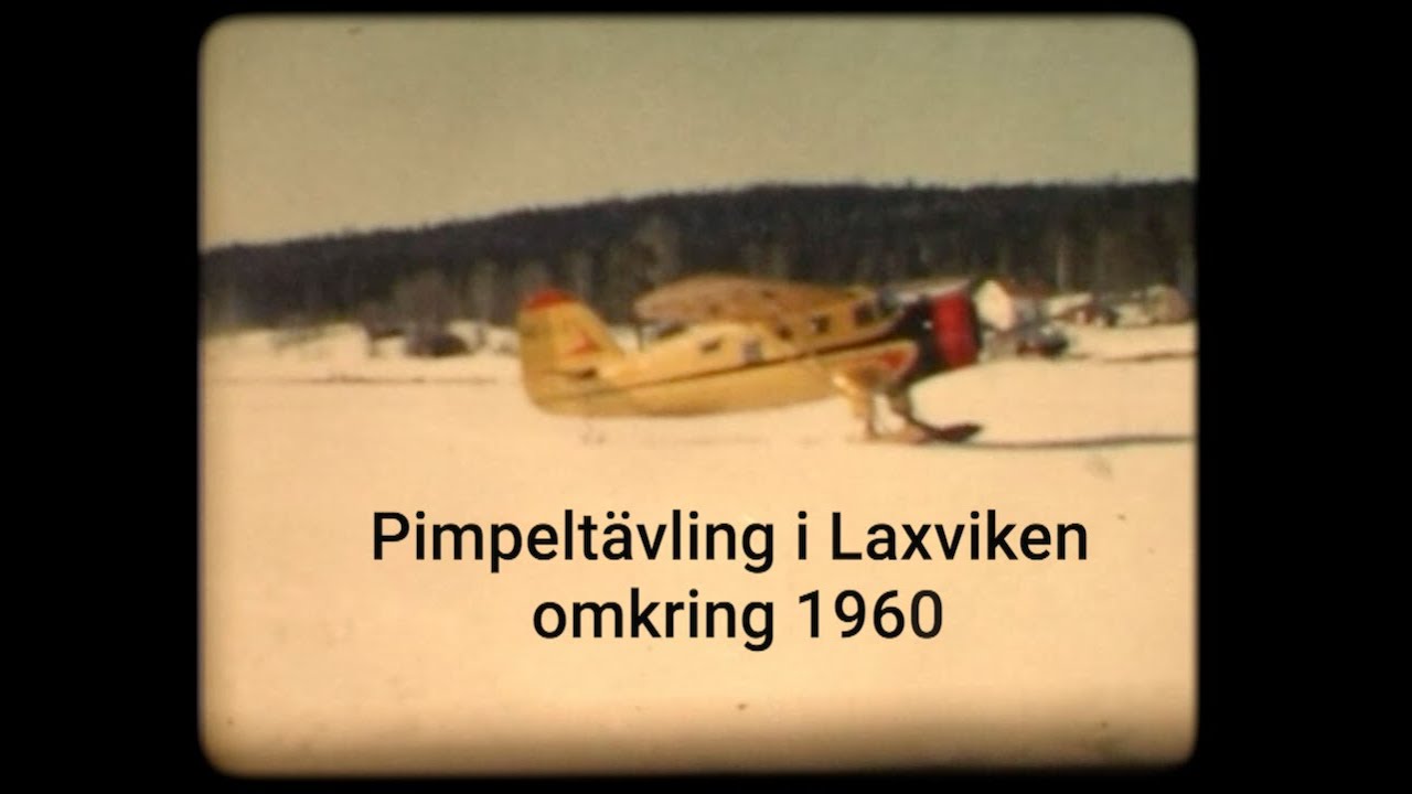 Pimpeltävling i Laxviken omkring 1960