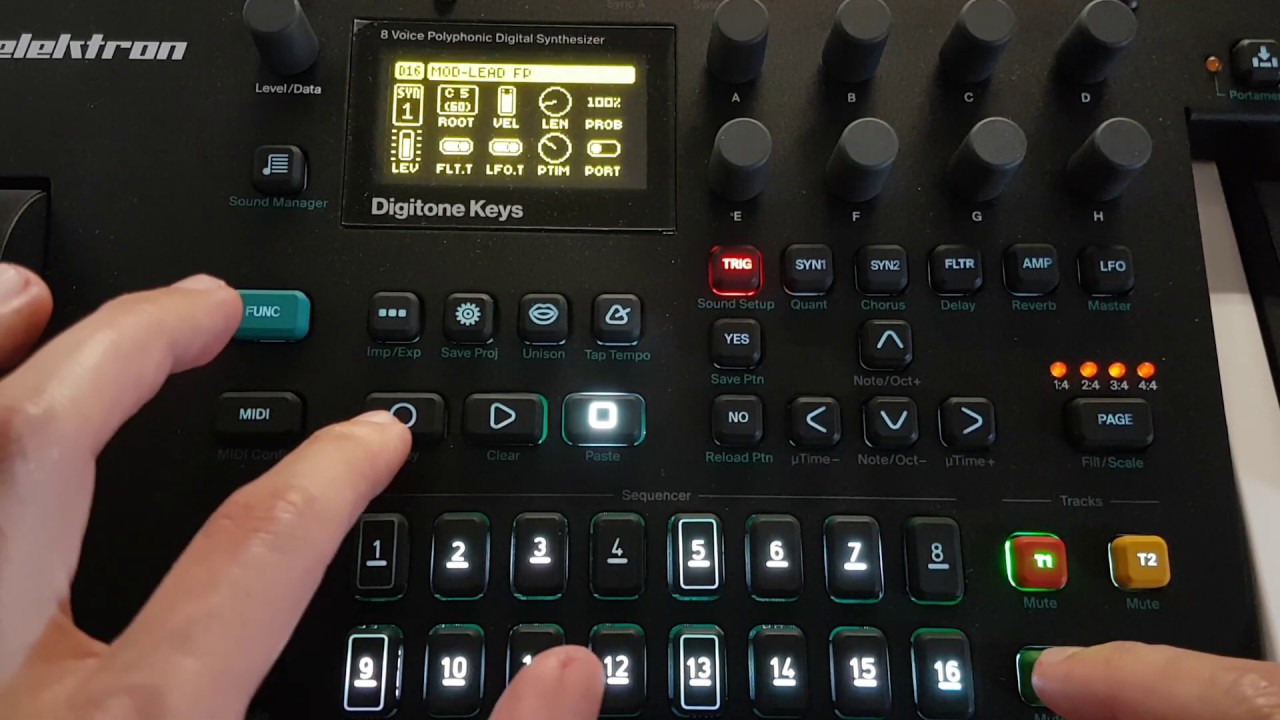 Digitone os 1.30 Tutorial - Step sequencer mode and Trig preview