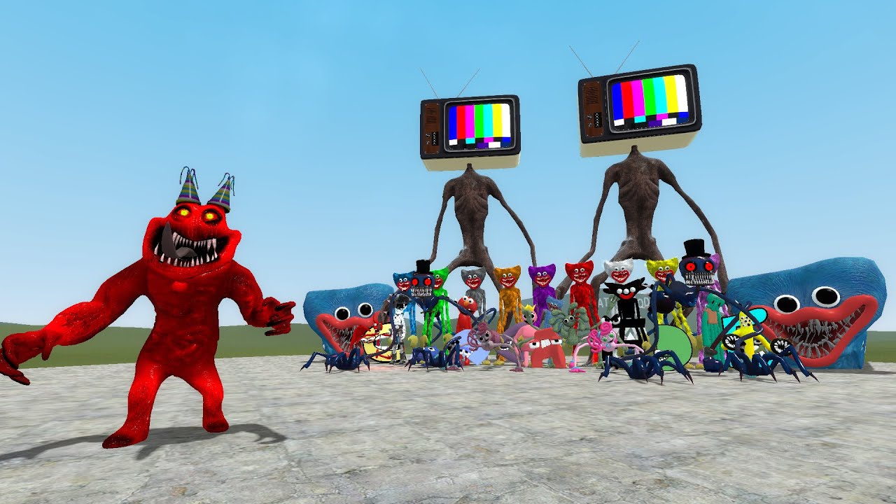 BANBAN NIGHTMARE VS POPPY PLAYTIME, SLVM CREATURES, THOMAS TRAIN, ALPHABET LORE - Garry's Mod