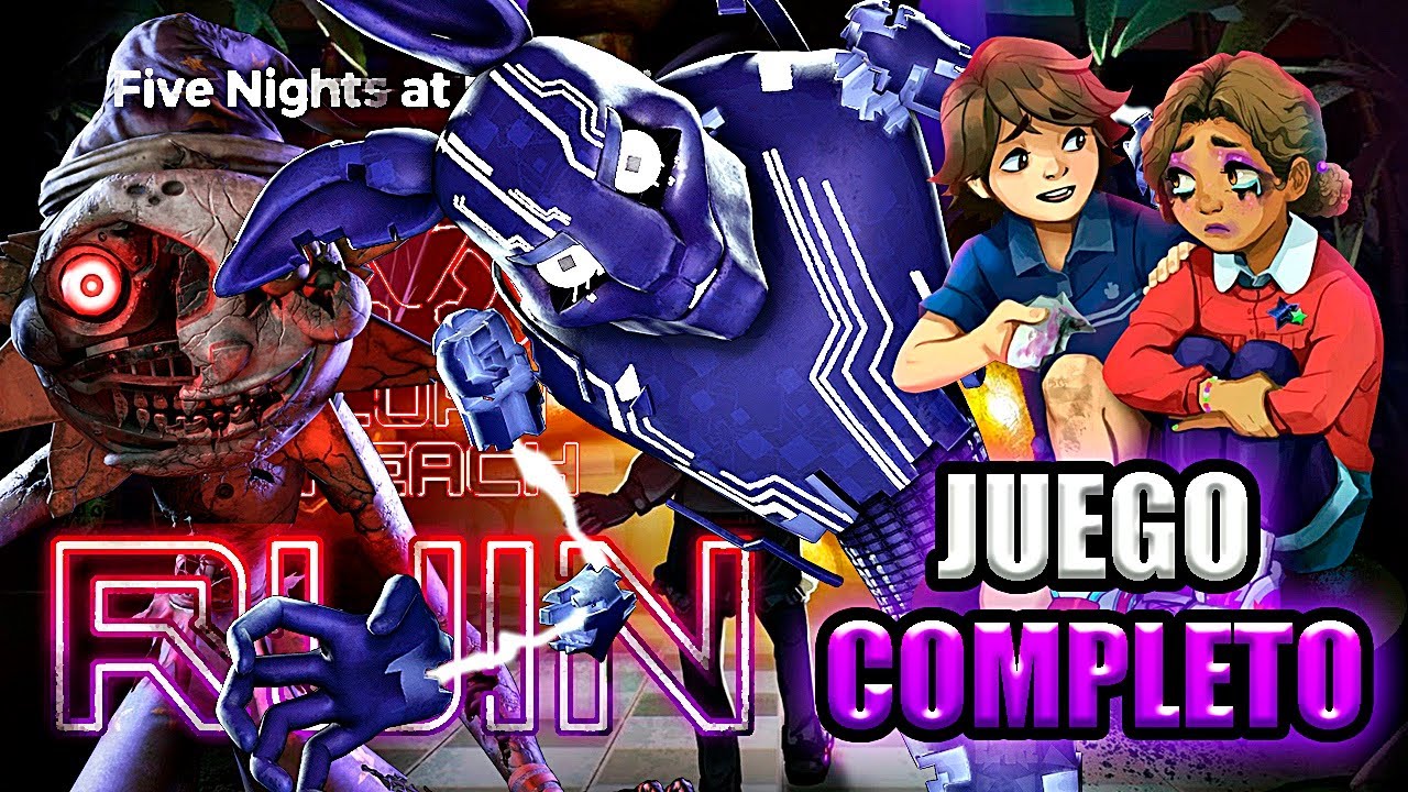 FNAF: SECURITY BREACH RUIN DLC (Completo + finales) - Gameplay en español