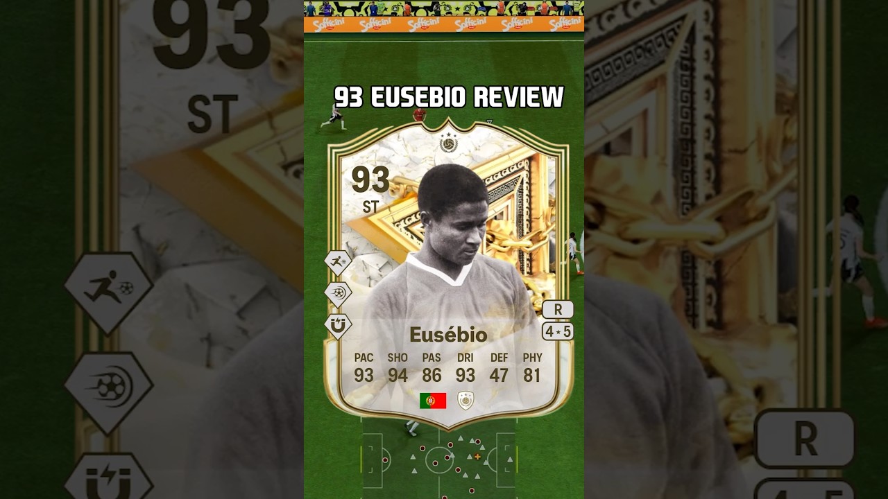 93 Eusebio Review in EA FC 25, he's not cheap but he's a solid ST 😎 #shorts #short #fc25 #eafc25
