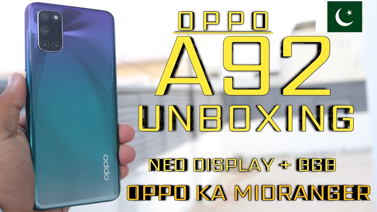 Oppo A92 Unboxing and Review | Price in Pakistan 8GB/128GB