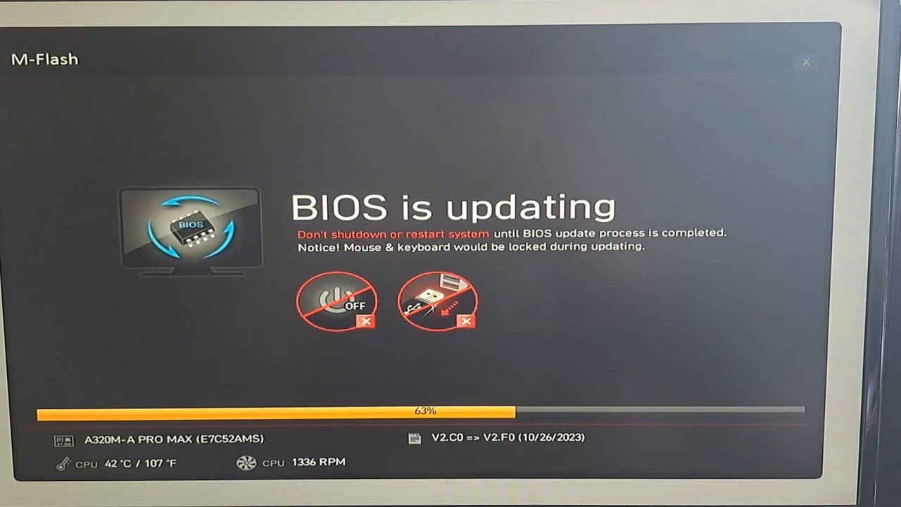 MSI A320M A Pro Max Mainboard BIOS Update installieren