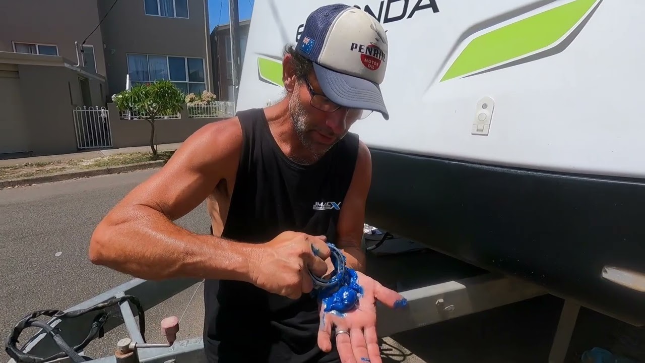 DIY Wheel bearing installation Caravan trailer Jayco Expanda Outback 2 tonne axles Camec Caringbah