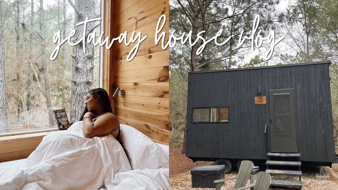 GETAWAY HOUSE VLOG: solo trip in a tiny cabin | packing + full tour