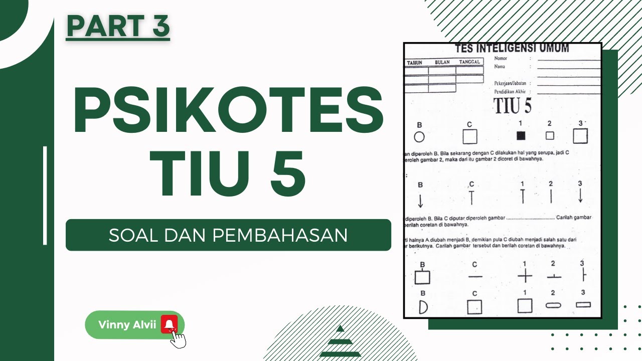 SOAL DAN JAWABAN TIU 5 | TES PSIKOTES TIU 5 PART 3