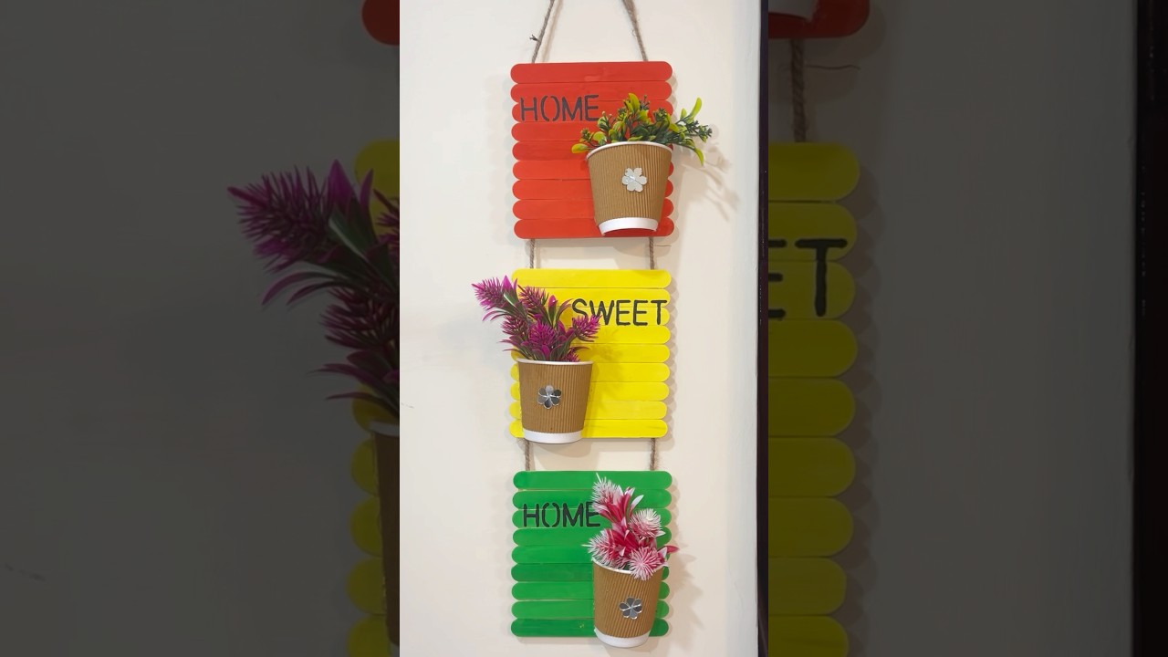 &ldquo;Home sweet home&rdquo; wall hanging decor #diy #homedecor #craft #art #wallhanging #homedecorideas
