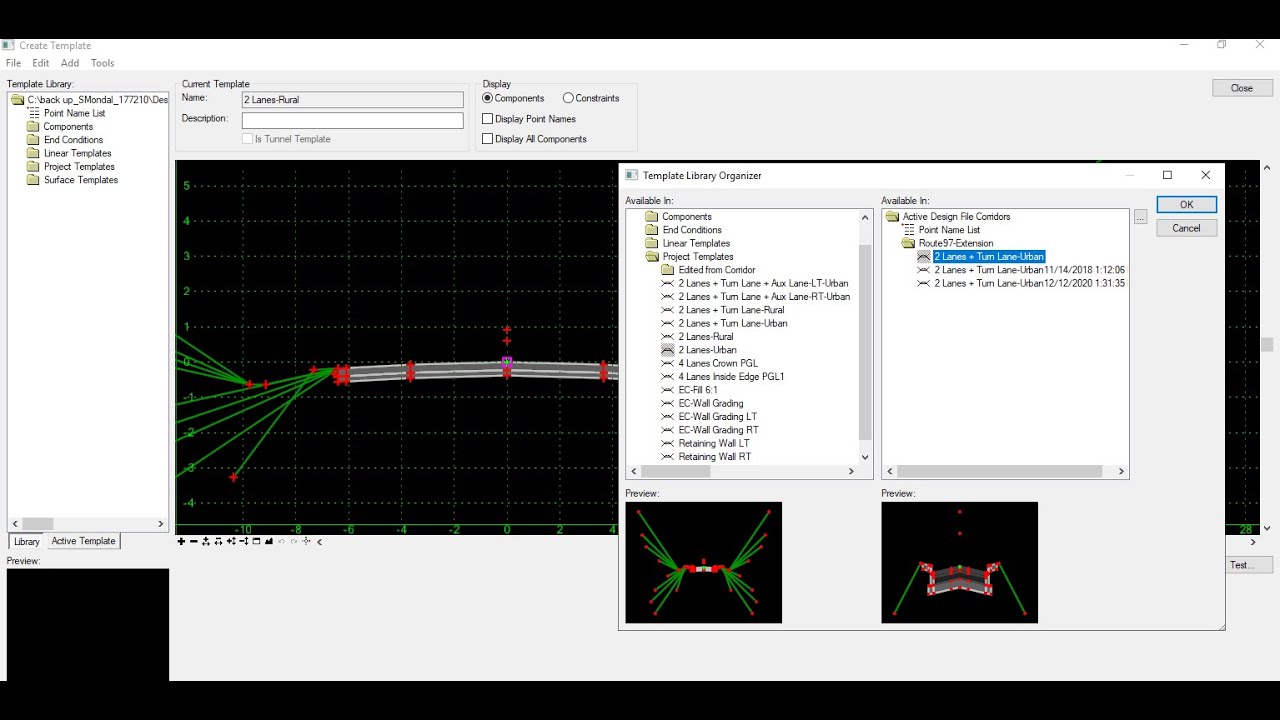 Openroads Designer Template Library: How to manage them.