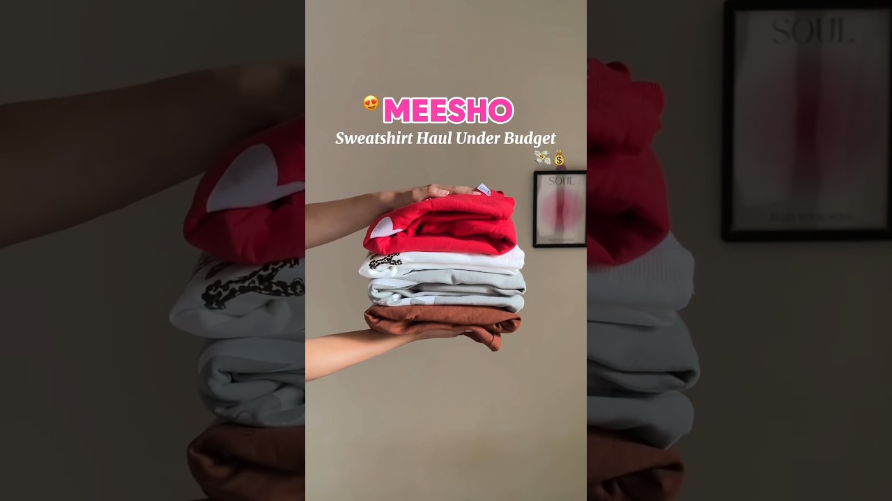 Meesho Sweatshirt Haul Under Budget ₹499/- #meesho #meeshofinds #sweatshirt #winter #winterwear #fyp