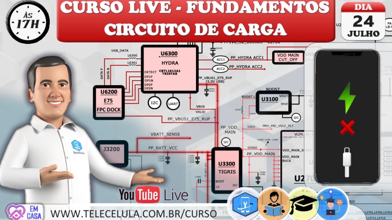 FUNDAMENTOS - AULA #04 - Circuito de Carga - Apple iPhone XS Max