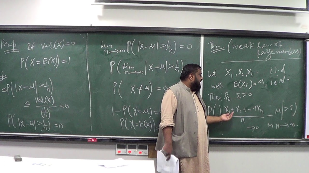 Lecture 15 (Part 2): Weak law of large numbers with proof; Statement of Central limit theorem