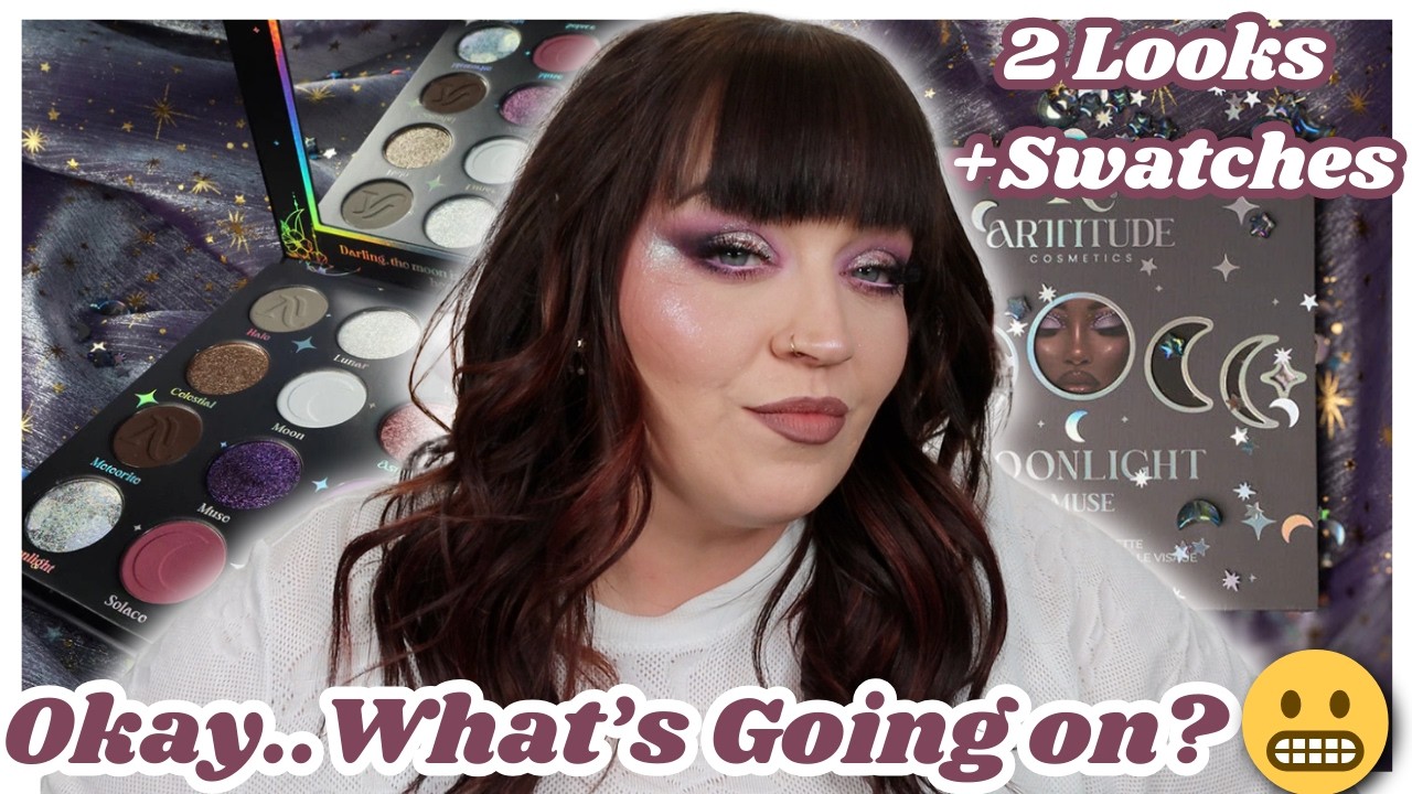The New Arttitude Cosmetics Moonlight Muse Palette  2 Looks + Swatches #newmakeupreleases