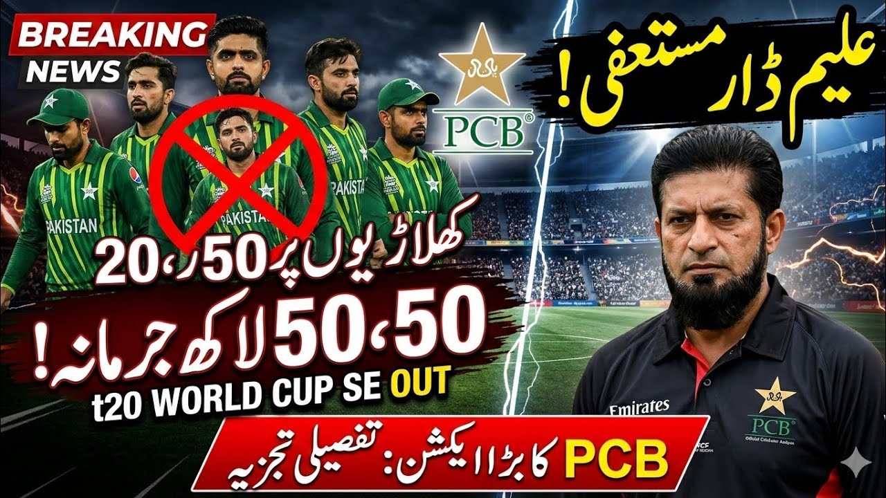 Why Aleem Dar Resigned? PCB Punishes Players with 50 Lakh Fine Each!😱🏏