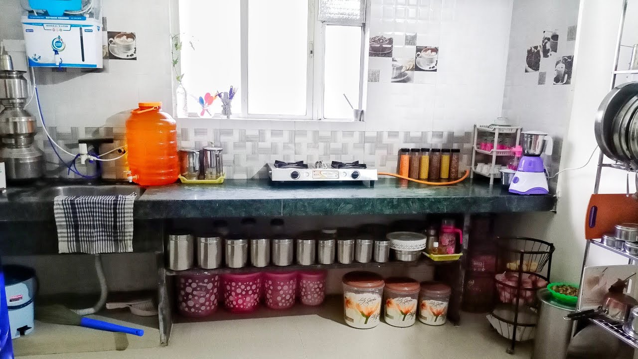 Kitchen tour | middle class kitchen | non modular kitchen! kitchen organisation ! My kitchen tour