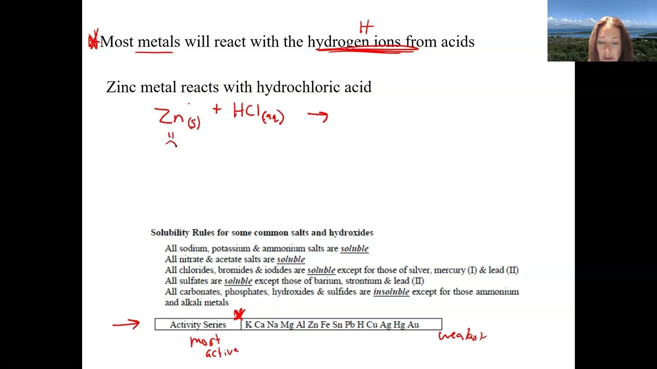 More reactions review; complete and net ionic equations