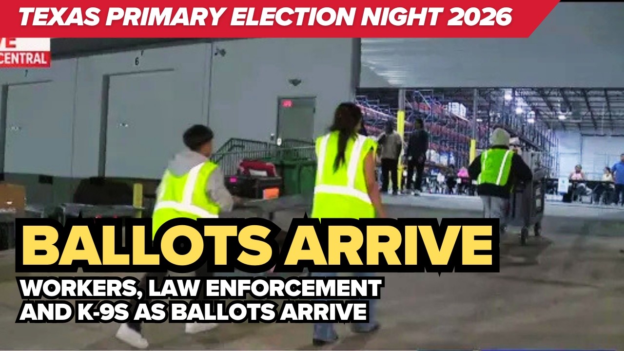 Ballots arrive for counting with law enforcement and K-9s on site | KHOU 11