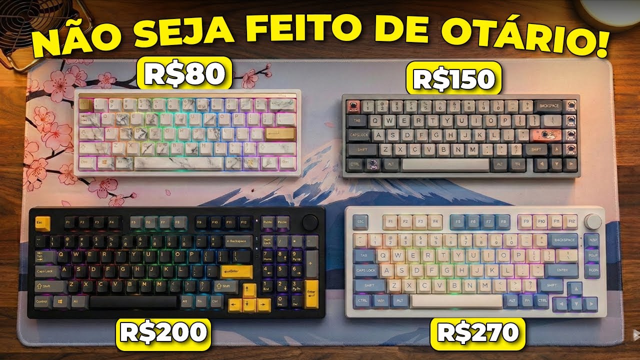 TOP 6 Únicos Melhores Teclados Mecânicos / Magnéticos Baratos Custo Benefício 2025! Com e Sem Fio