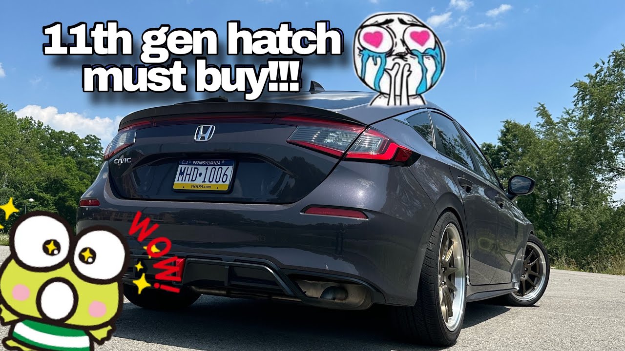 Установка заднего диффузора Honda Civic Hatchback 11-го поколения YOFER Design