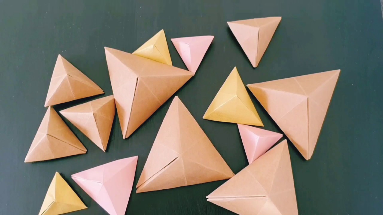 Pyramide falten - Origami Anleitung
