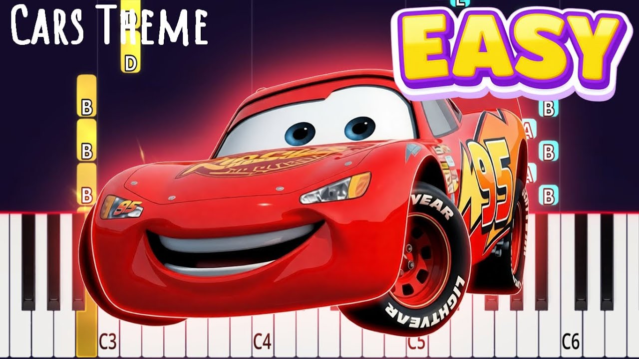Cars Theme – Real Gone | Easy Piano Tutorial for Beginners
