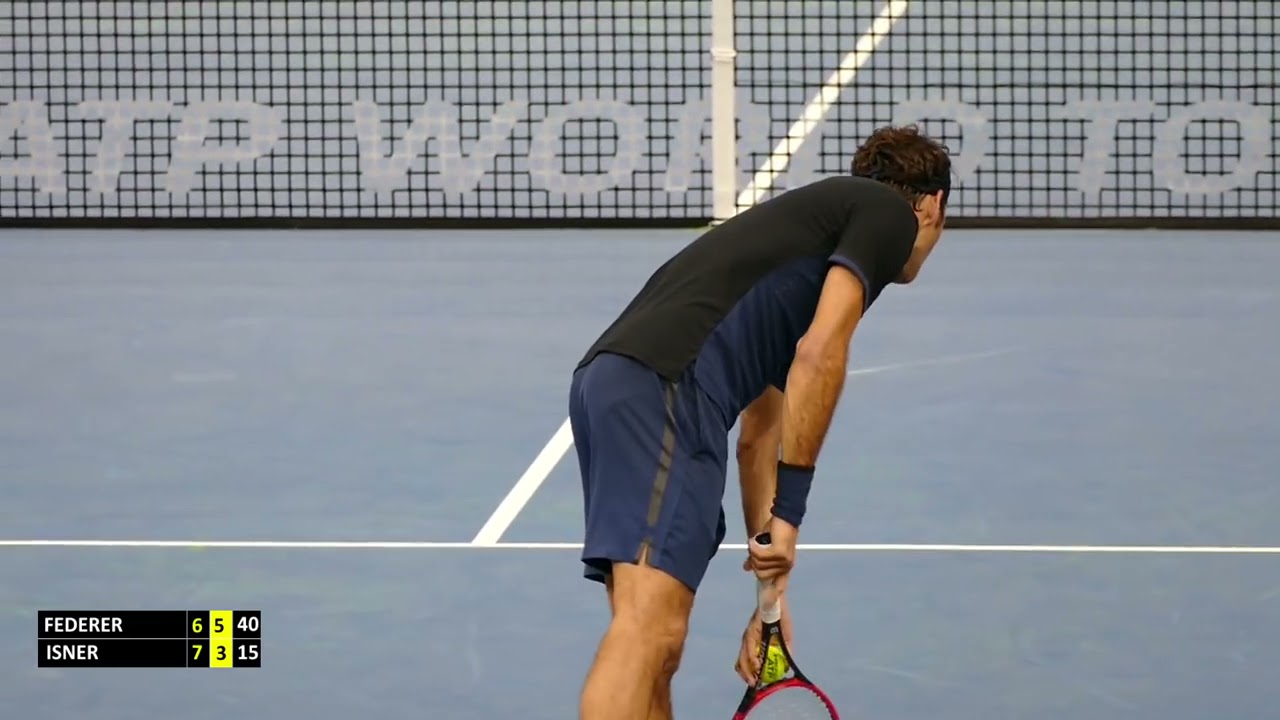 Roger Federer vs John Isner | Court Level View Highlights HD