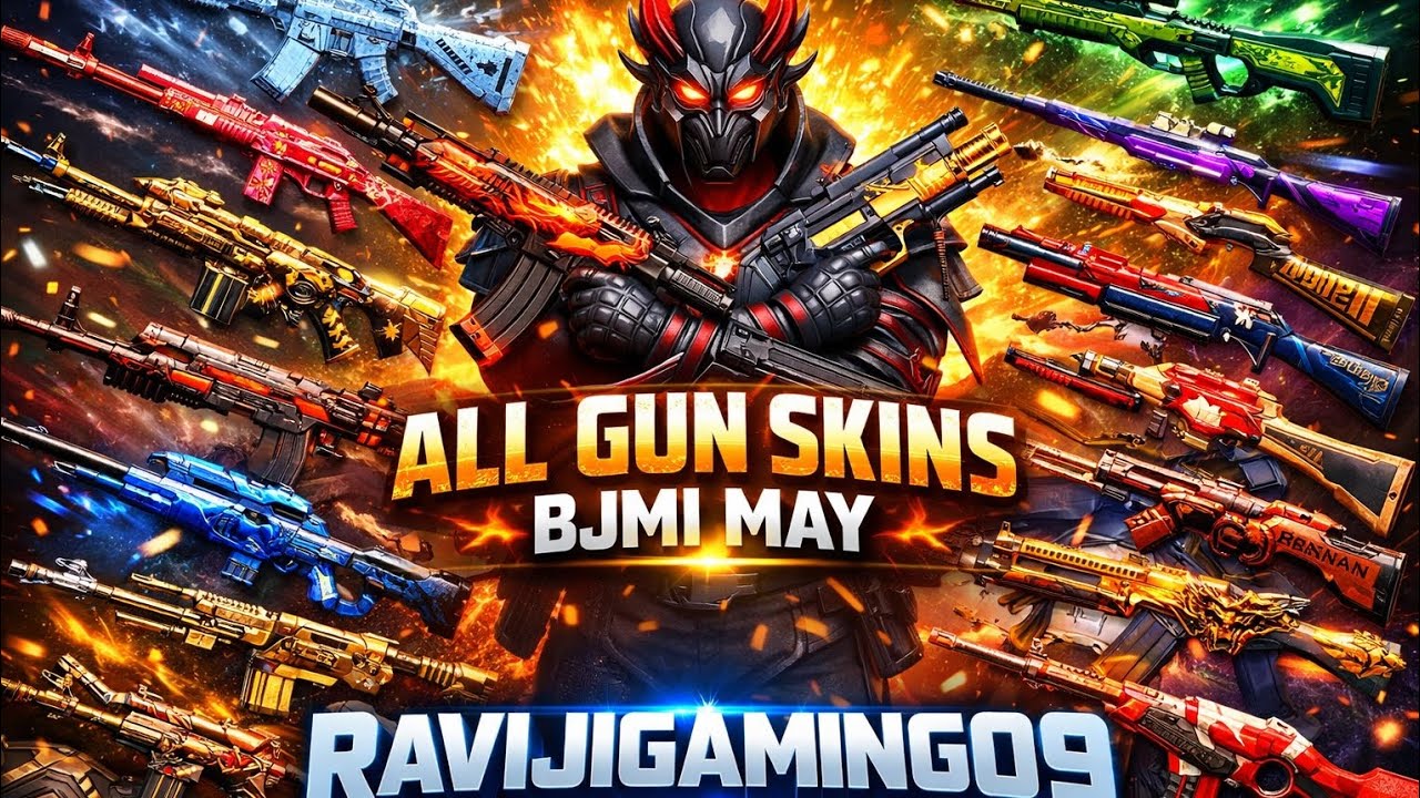 🔥 BJMI ALL GUN SKINS COLLECTION  BJMI ke almost saare gun& OP skins 😱AKM 🔫 | M416 ❄️ | DP 🔥🎯 | SMG ⚡