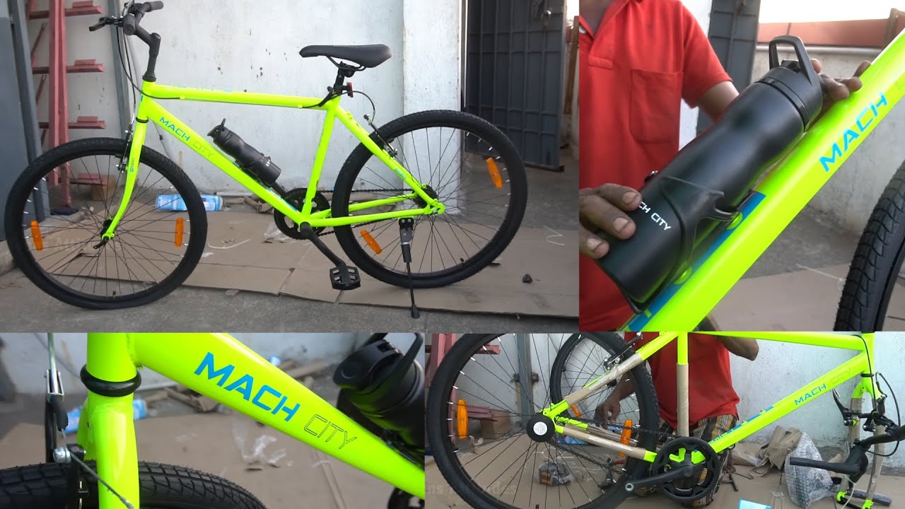 Mach City iBike Acid Green unboxing & assembling | City Terrain cycle for Adult | Easy Fitting Video
