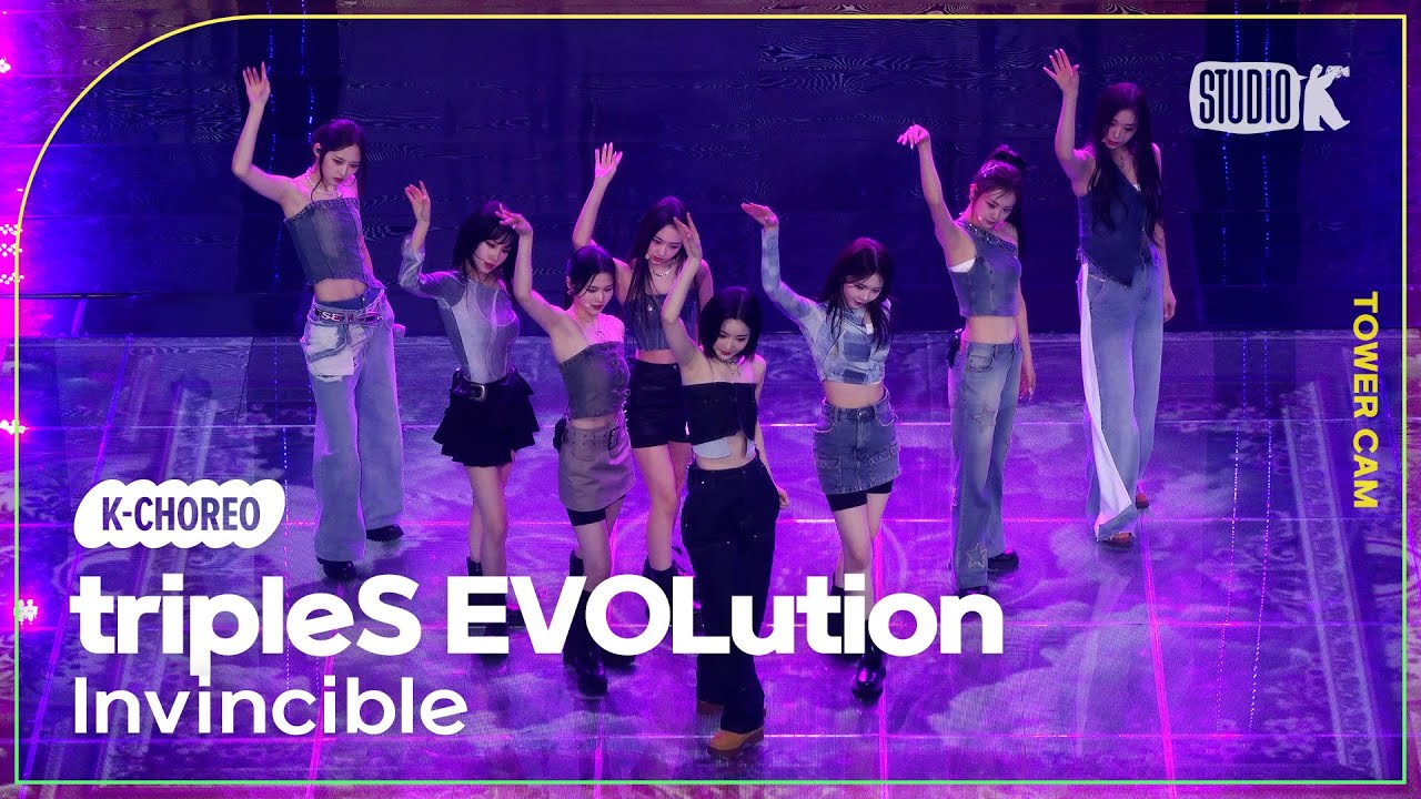 [K-Choreo Tower Cam 4K] tripleS LOVElution 'Invincible' (Choreography) l @MusicBank KBS 231013