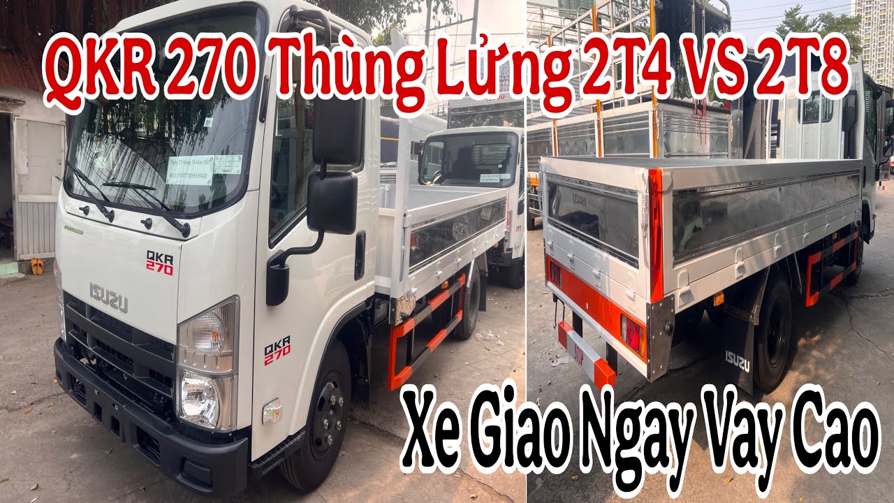Đánh Giá Xe Tải Isuzu QKR 270 2.4 Tấn Thùng Lửng | Isuzu 2T4 Xe Sẵn Giao Liền 