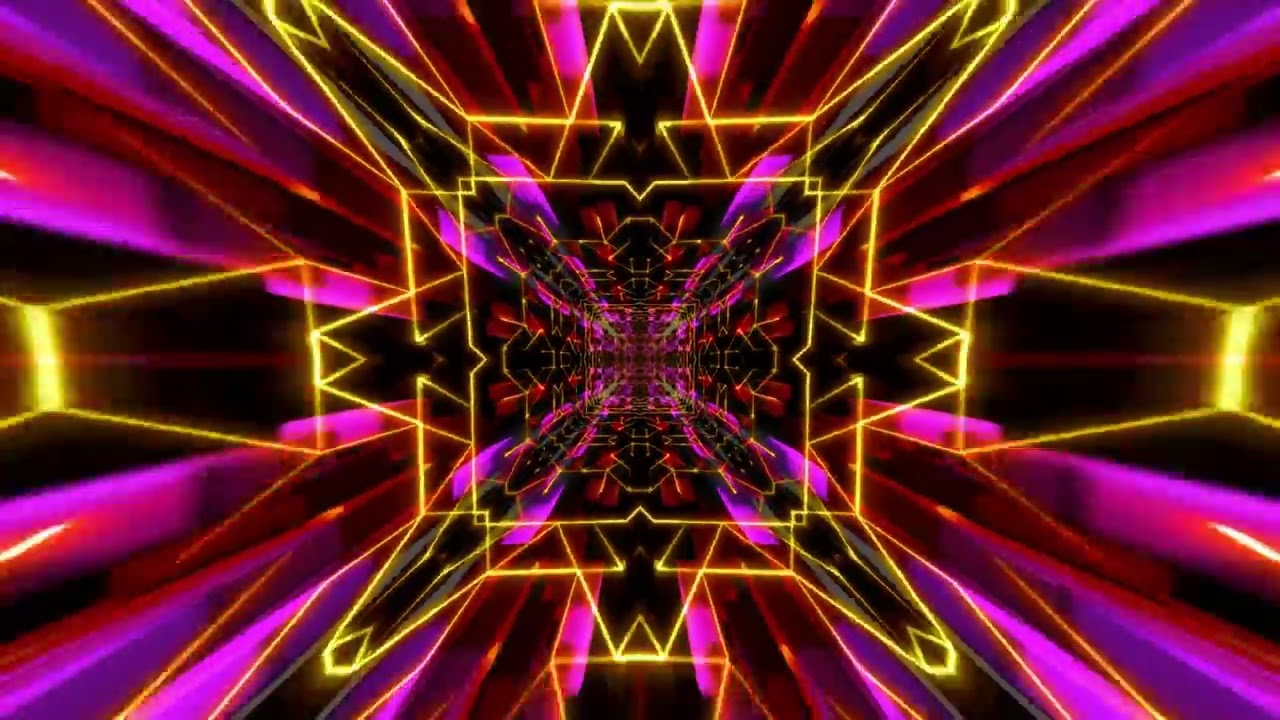 Túnel Neon Abstracto y Colorido – Bucle Hipnótico de 10 Horas en 4K