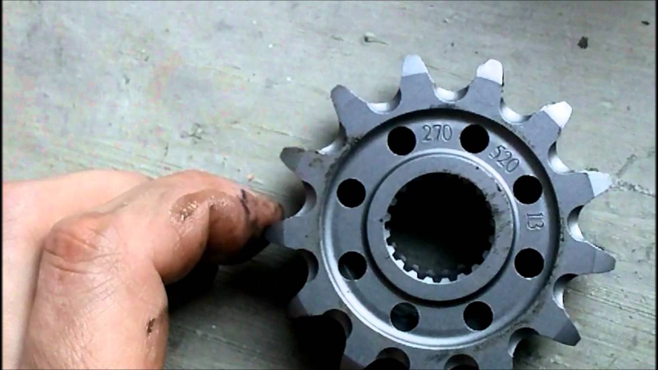 How to install or replace the front sprocket on a WR250R or WR250X sprocket and increase top speed