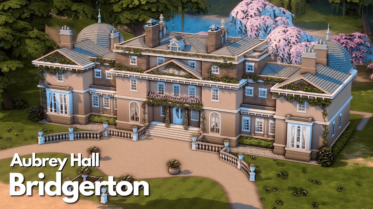 🌸&nbsp;Let&rsquo;s build Aubrey Hall from Bridgerton | The Sims 4 Once Upon a Romance Collab