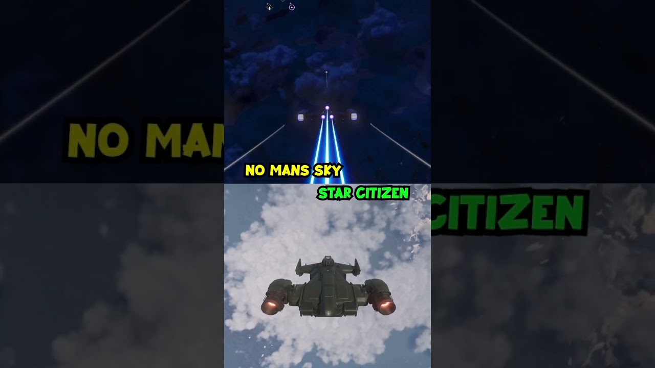 Star Citizen vs No Man&rsquo;s Sky Quantum Travel edition 😨 #gaming  #starcitizen #nomanssky