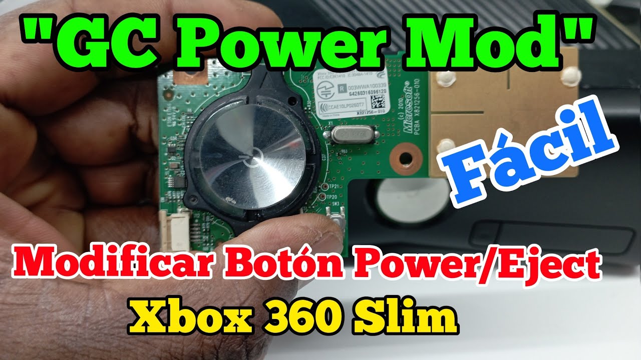Modificar Botón Power/Eject Xbox 360 Slim  con este Mod.