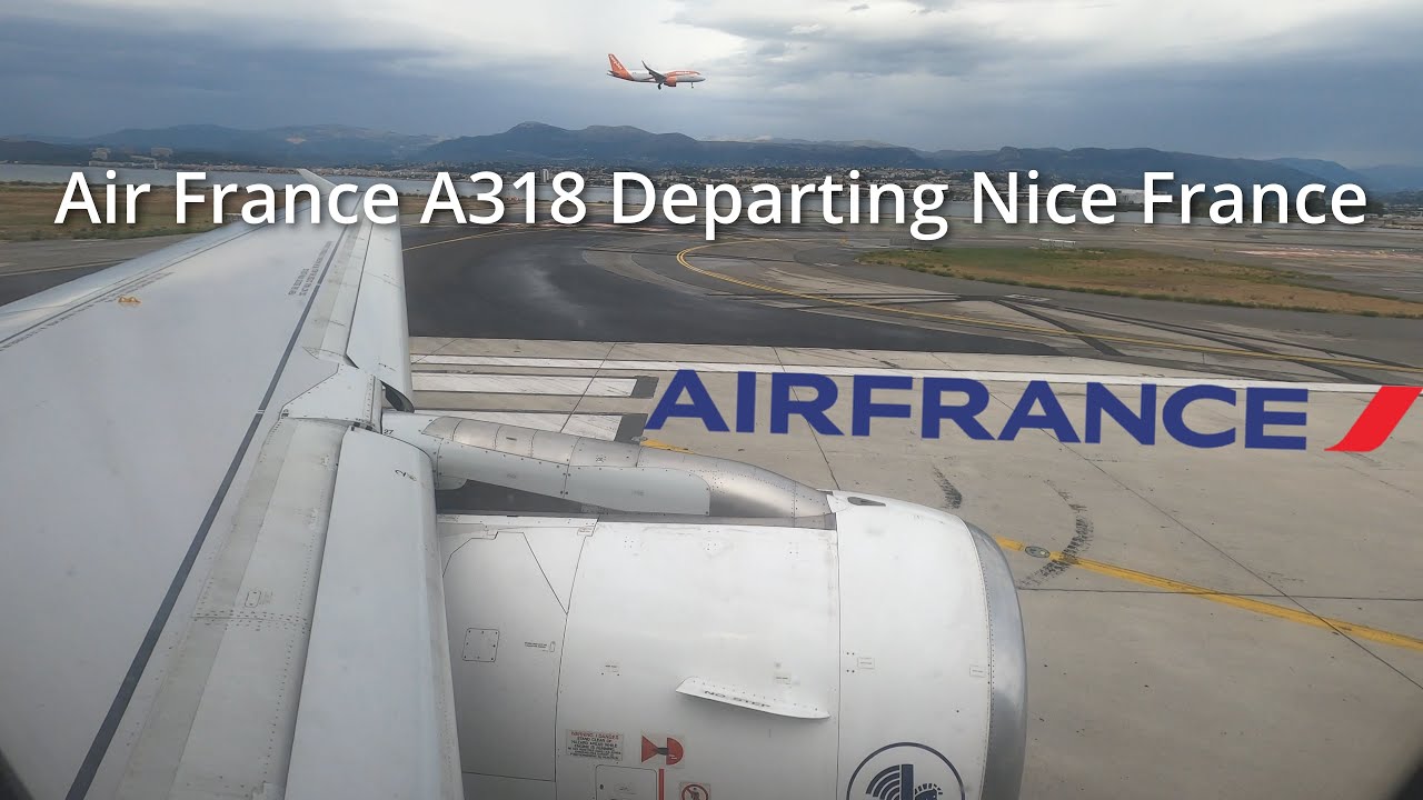Air France A318 Departing Nice France (NCE)