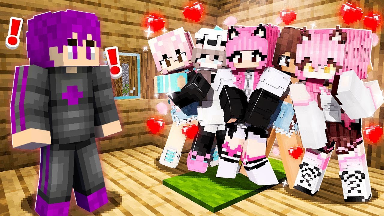 قرية كل البنات الي فيها شبة مراتي سمسمة في ماين كرافت (خليتهم يساعدوني) !!😂🔥