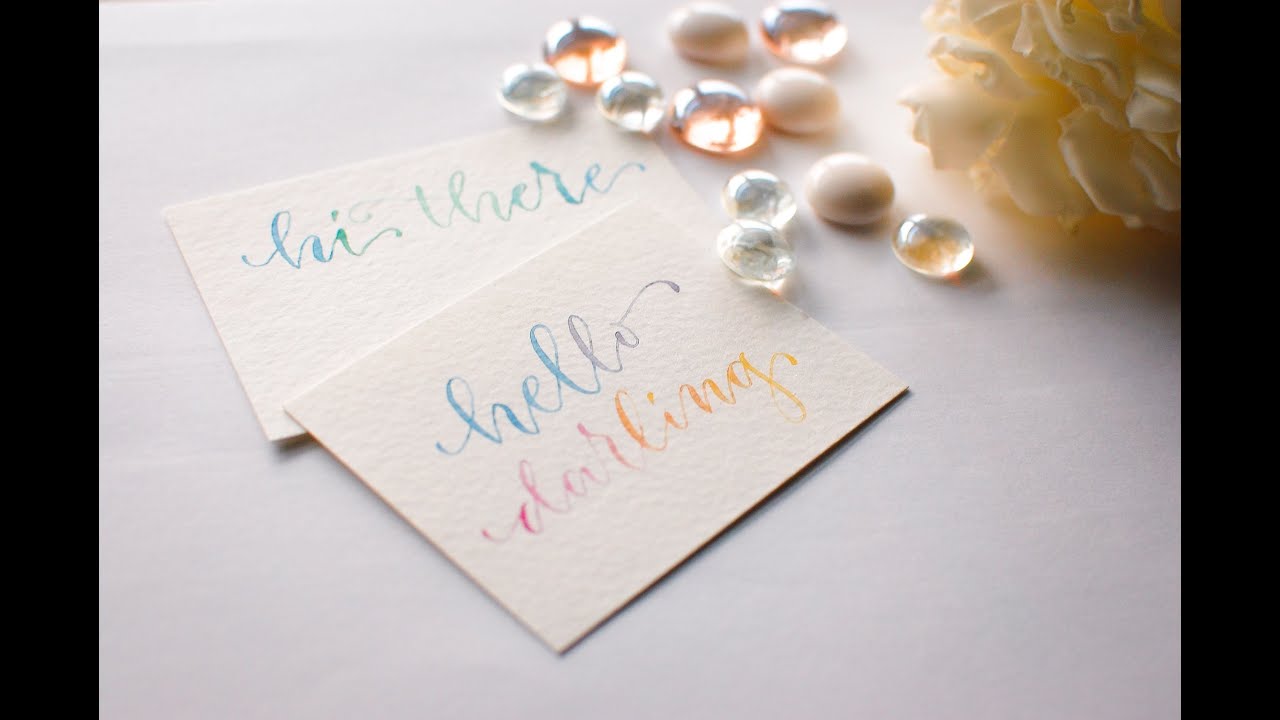 Watercolor Calligraphy with Pointed Pen