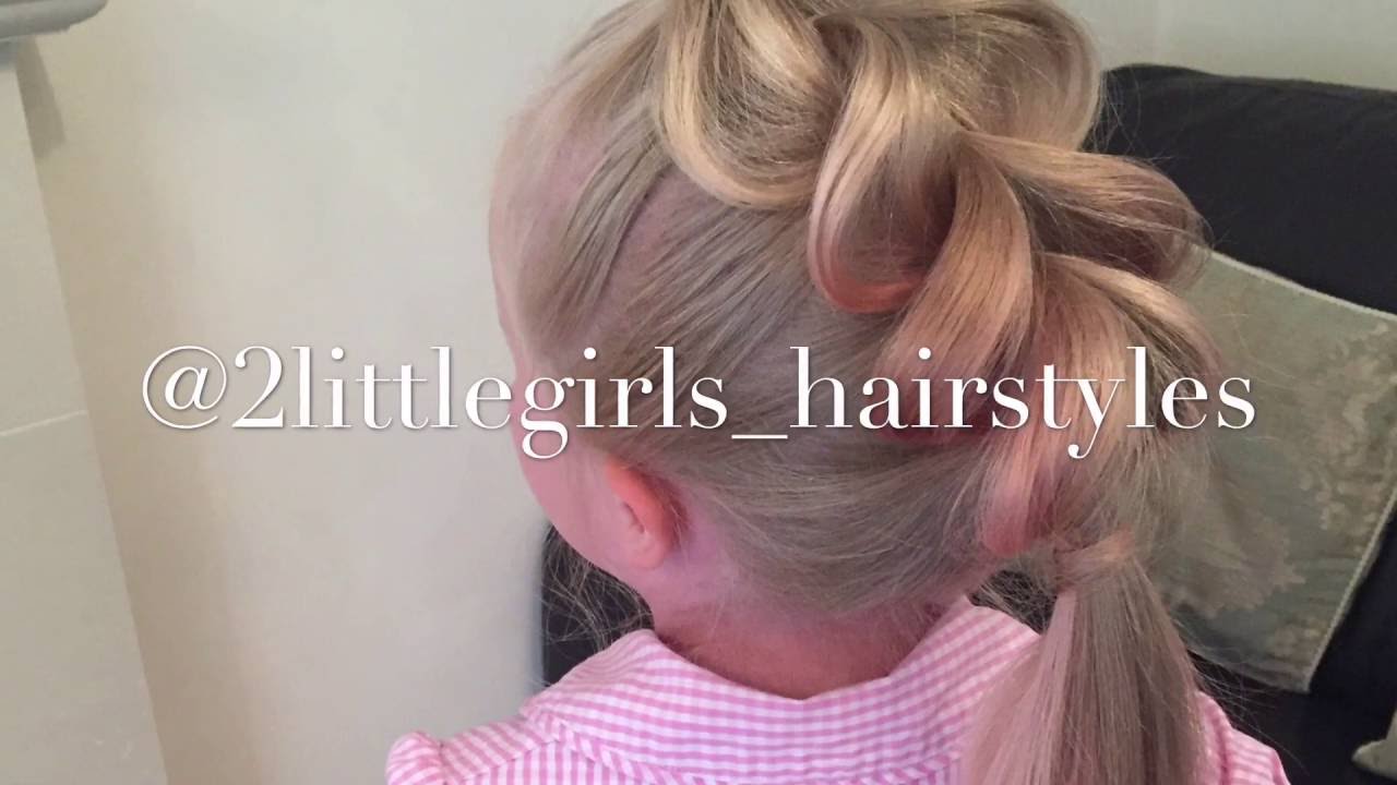 Pull through ponytail by Two Little Girls Hairstyles