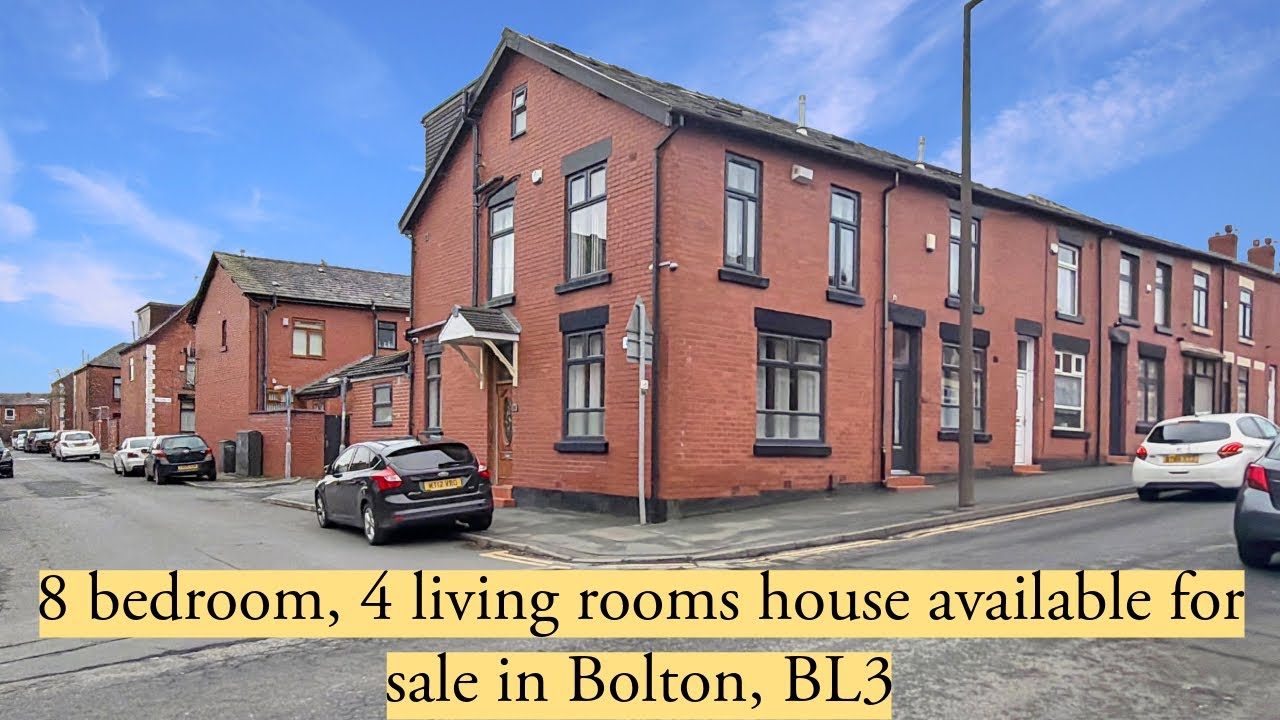 8 bedroom, 4 living rooms house available for sale in Bolton, BL3