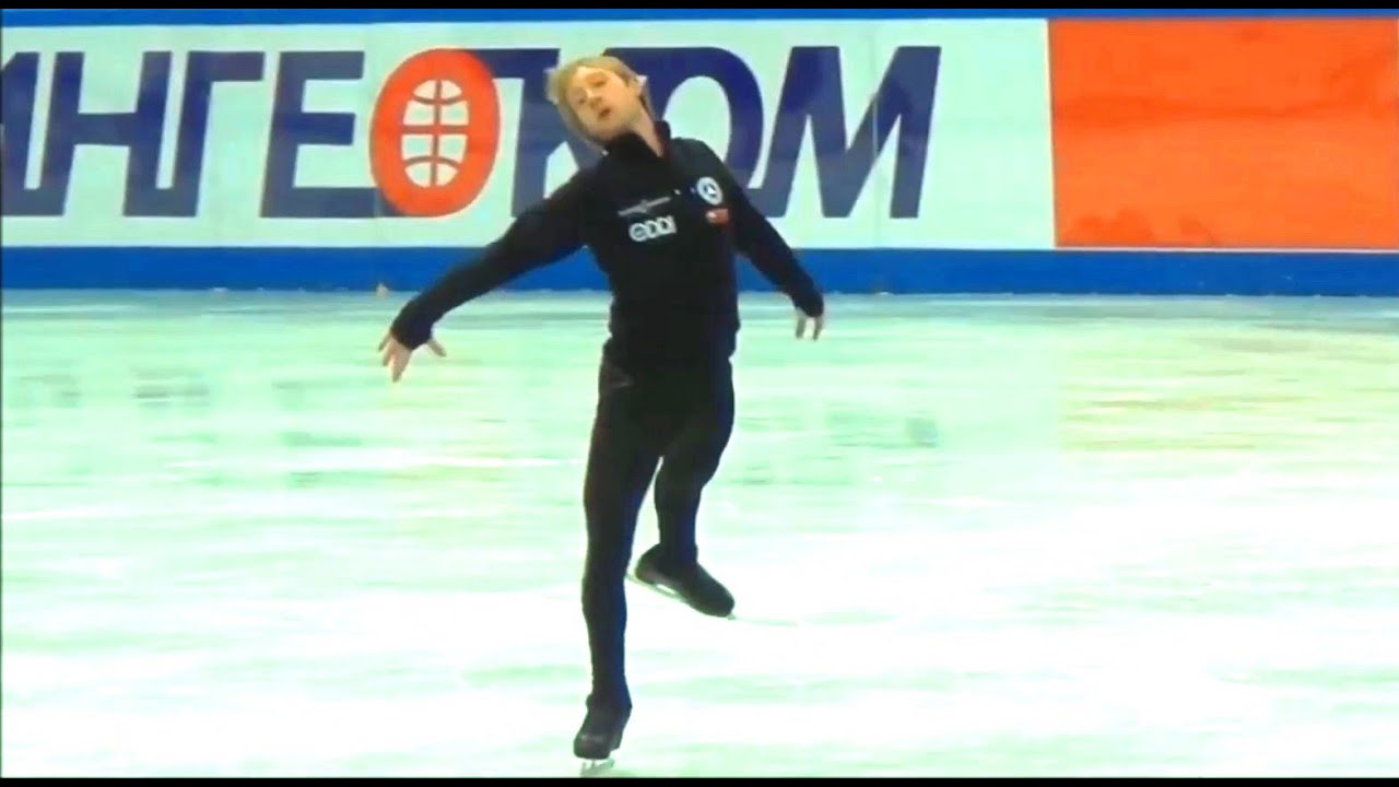 Евгений Плющенко на тренировке перед ПП на ЧР 2013.