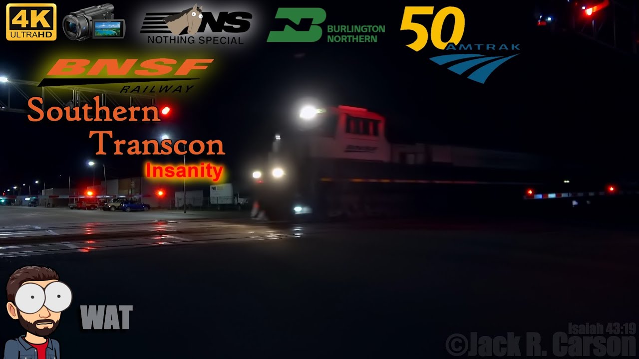 [4K 60fps] BNSF Southern Transcon Insanity Part 2, 4/10 - 4/11/21 Feat 1990's EMD Lashup!!