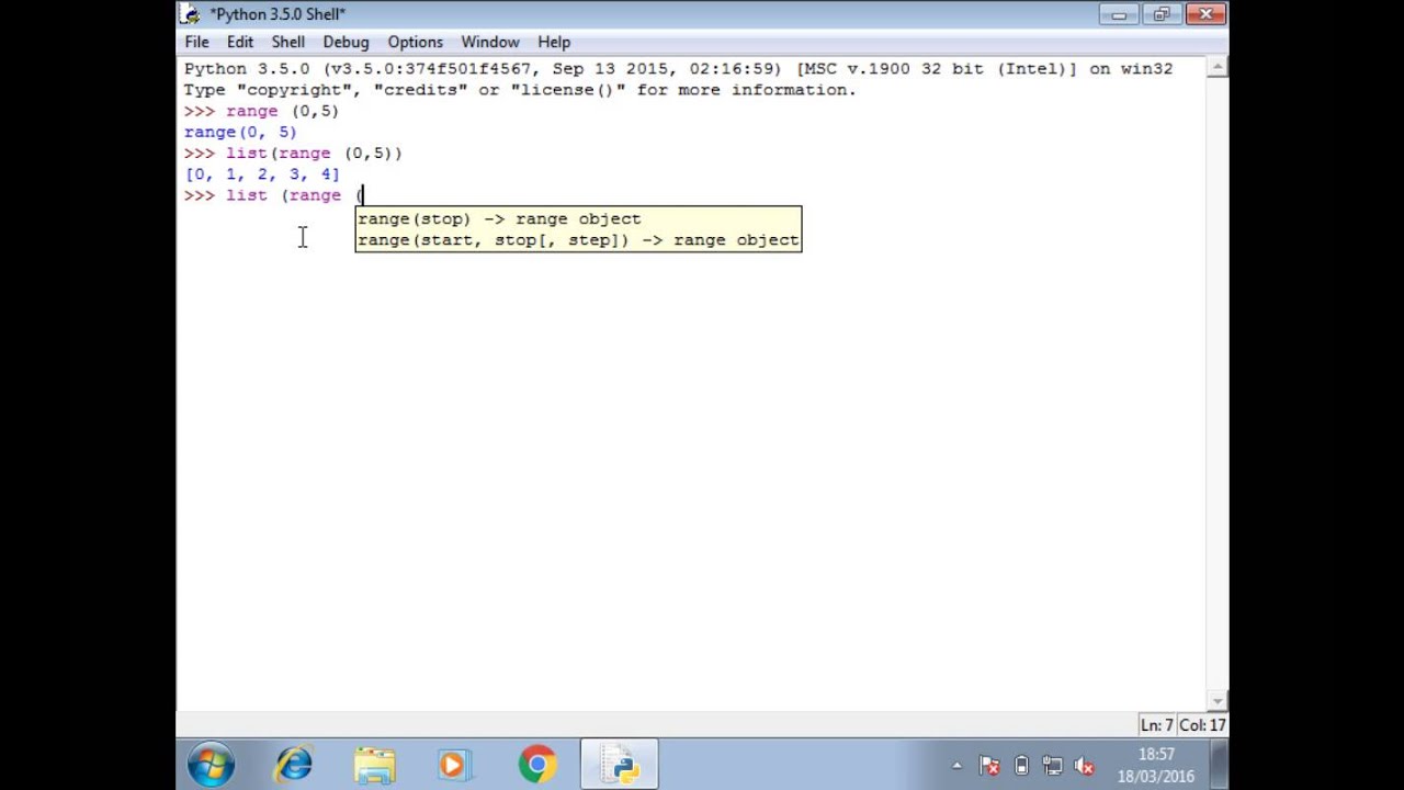 Explanation of the Python range function
